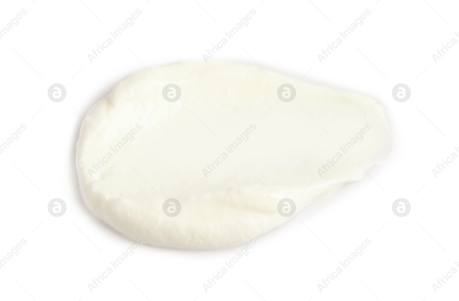 Photo of Delicious sour cream on white background. Dairy product