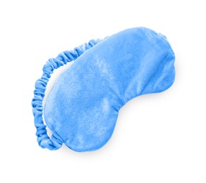 Light blue sleep mask isolated on white