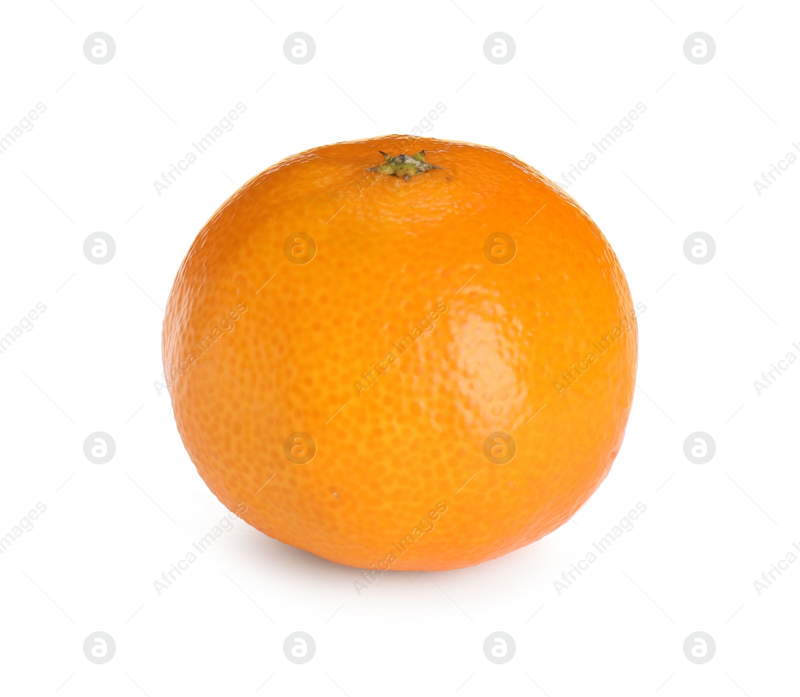 Photo of One delicious ripe tangerine isolated on white