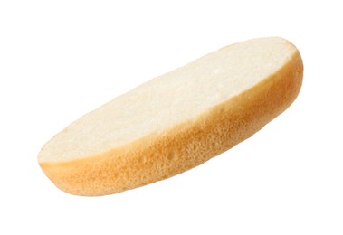 Photo of Half of fresh burger bun isolated on white