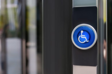 Photo of Blue bell button for people with disability