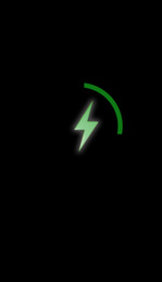 Illustration of Battery charge icon on black background. Illustration