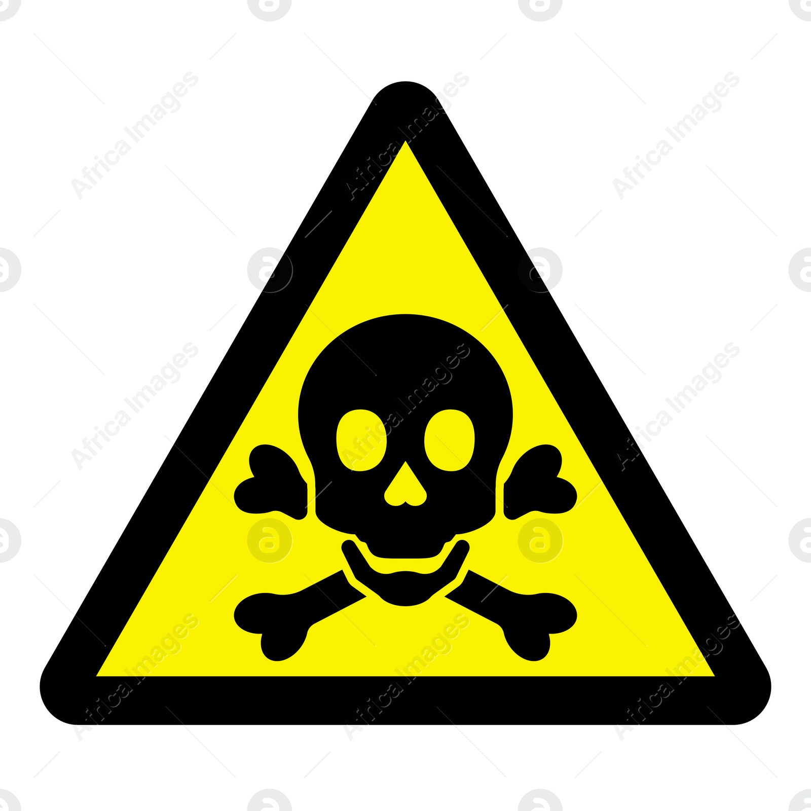 Image of International Maritime Organization (IMO) sign, illustration. Warning toxic 
