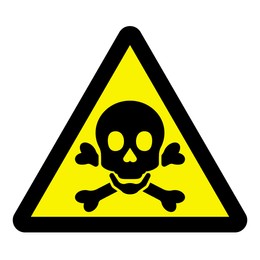 Image of International Maritime Organization (IMO) sign, illustration. Warning toxic 