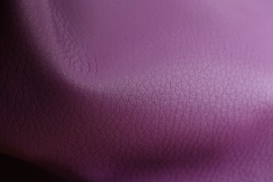 Photo of Beautiful purple leather as background, above view