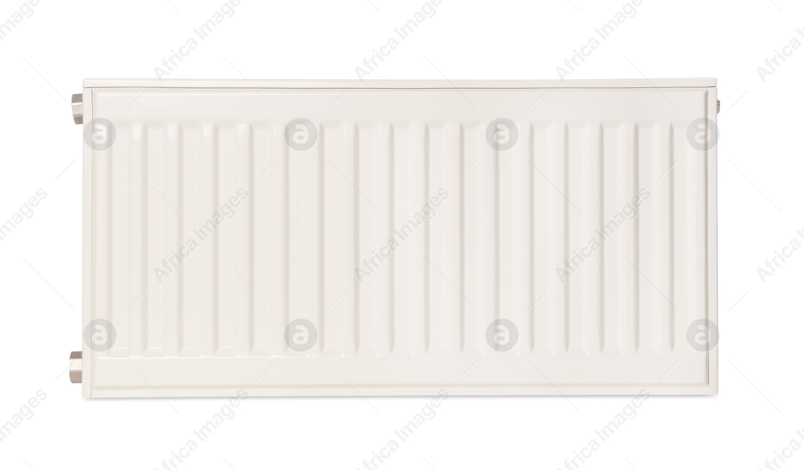 Photo of Modern panel radiator isolated on white. Heating system
