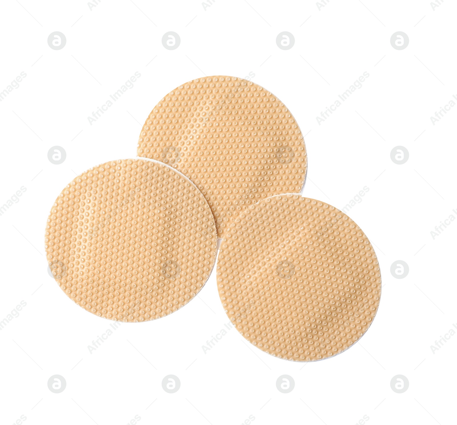 Medical sticking plasters isolated on white. First aid item Photo of Medical sticking plasters isolated on white. First aid item