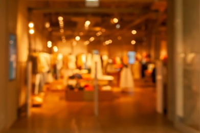 Photo of Blurred view of clothing store, bokeh effect