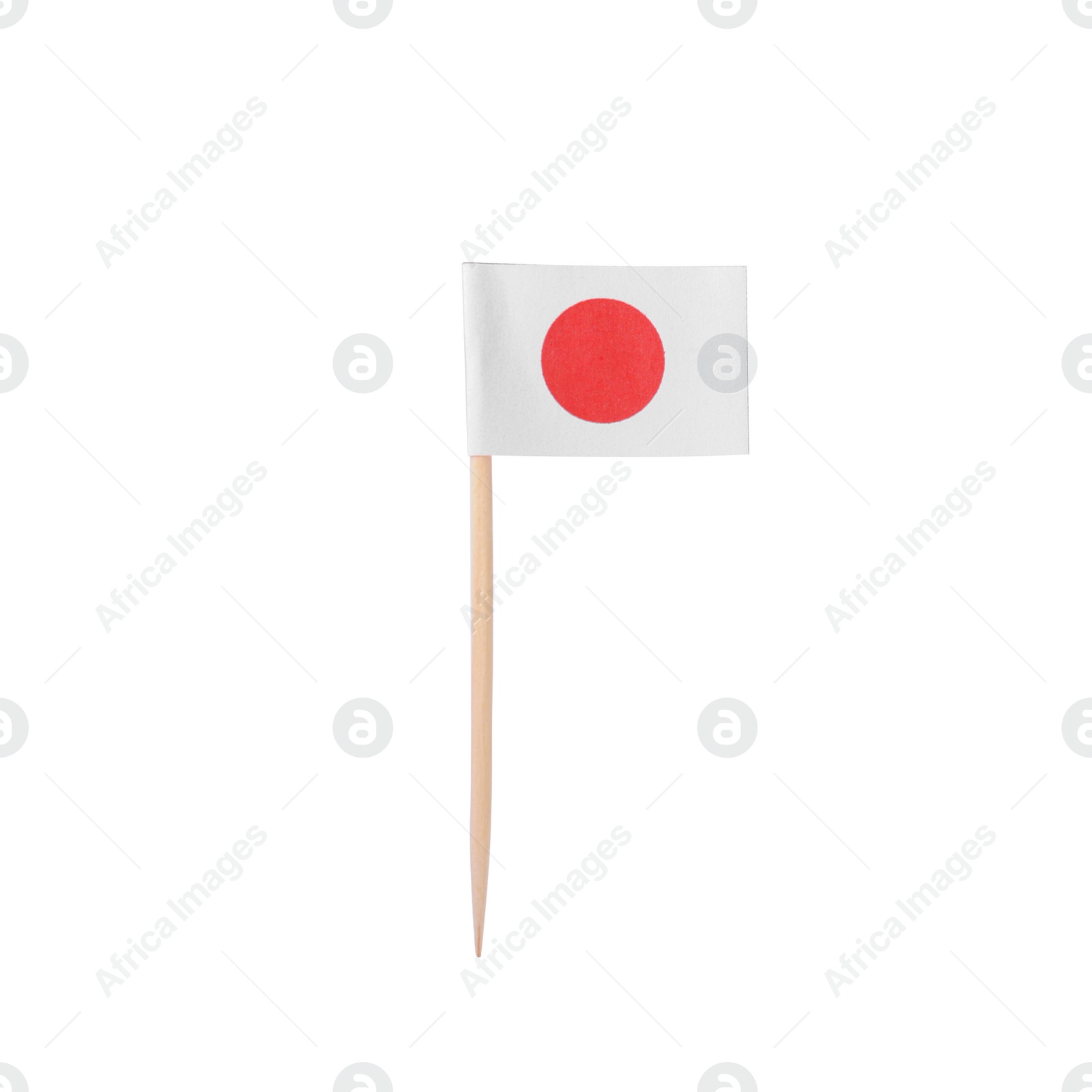 Photo of Small paper flag of Japan isolated on white