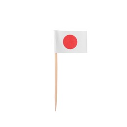 Small paper flag of Japan isolated on white