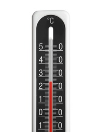 Photo of Weather thermometer on white background