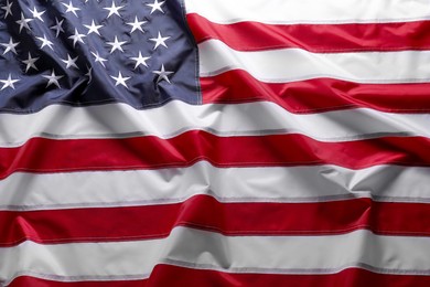 National flag of USA as background, closeup