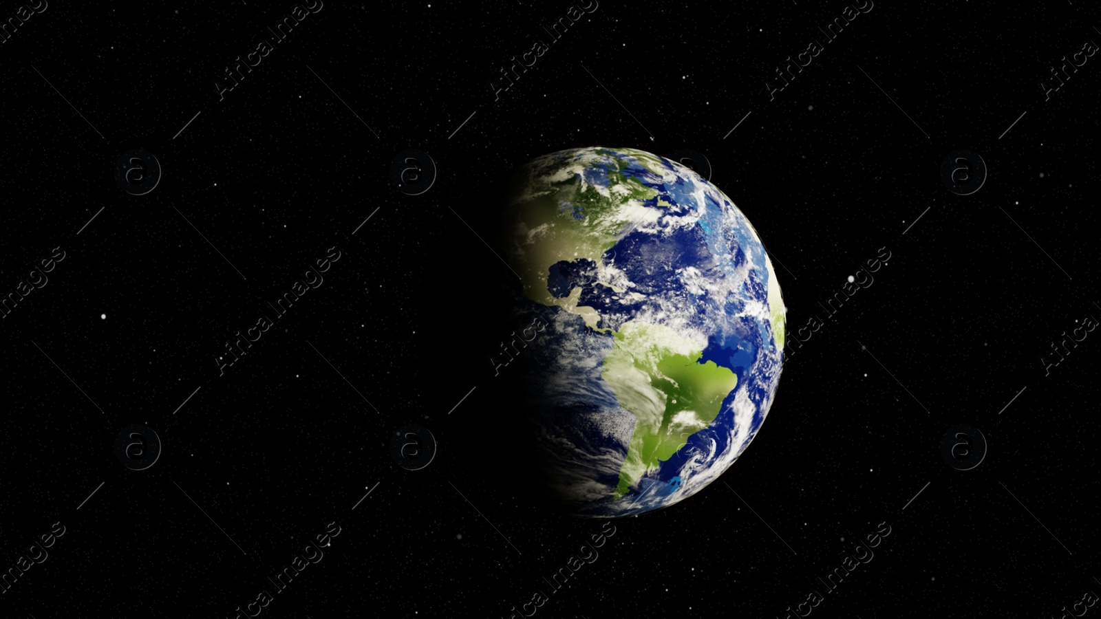 Illustration of View of Earth in open space, illustration