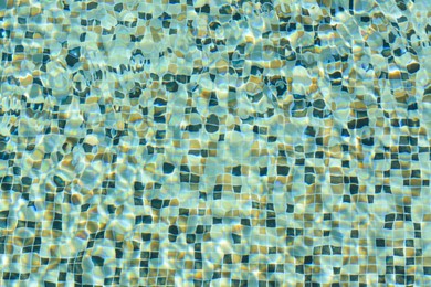 Photo of Top view of cool clear water in swimming pool