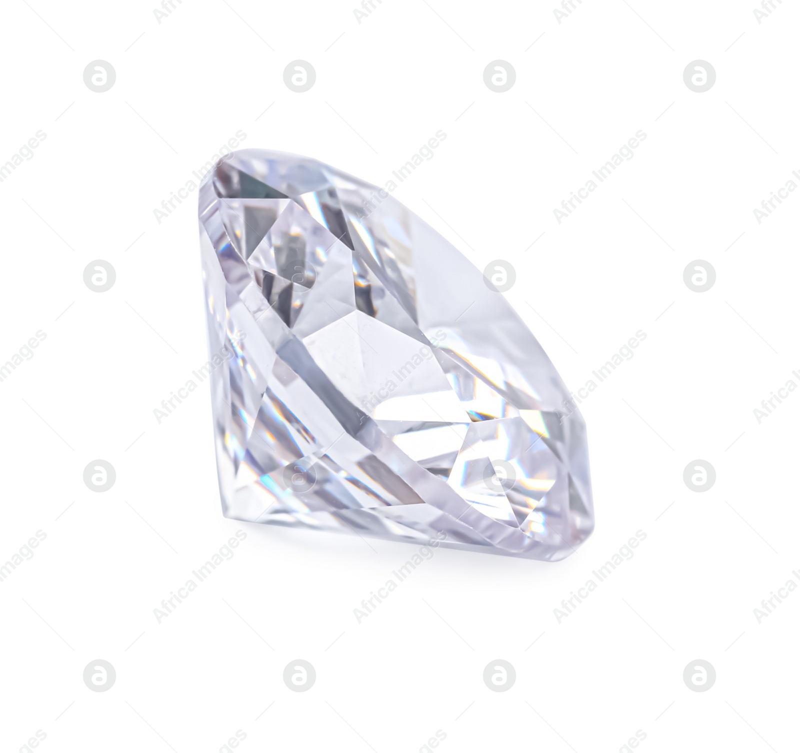 Photo of One beautiful shiny diamond isolated on white