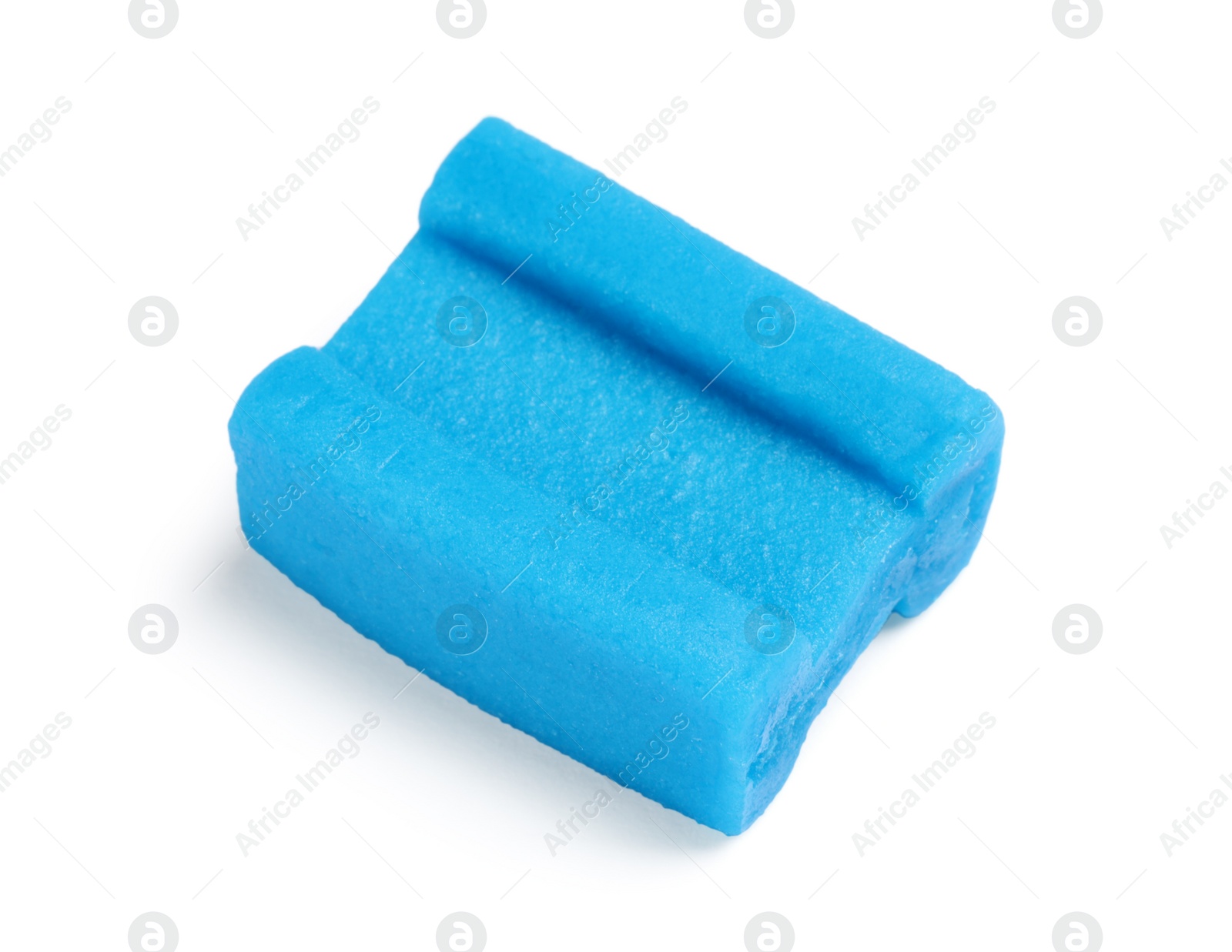 Photo of One tasty blue bubble gum isolated on white