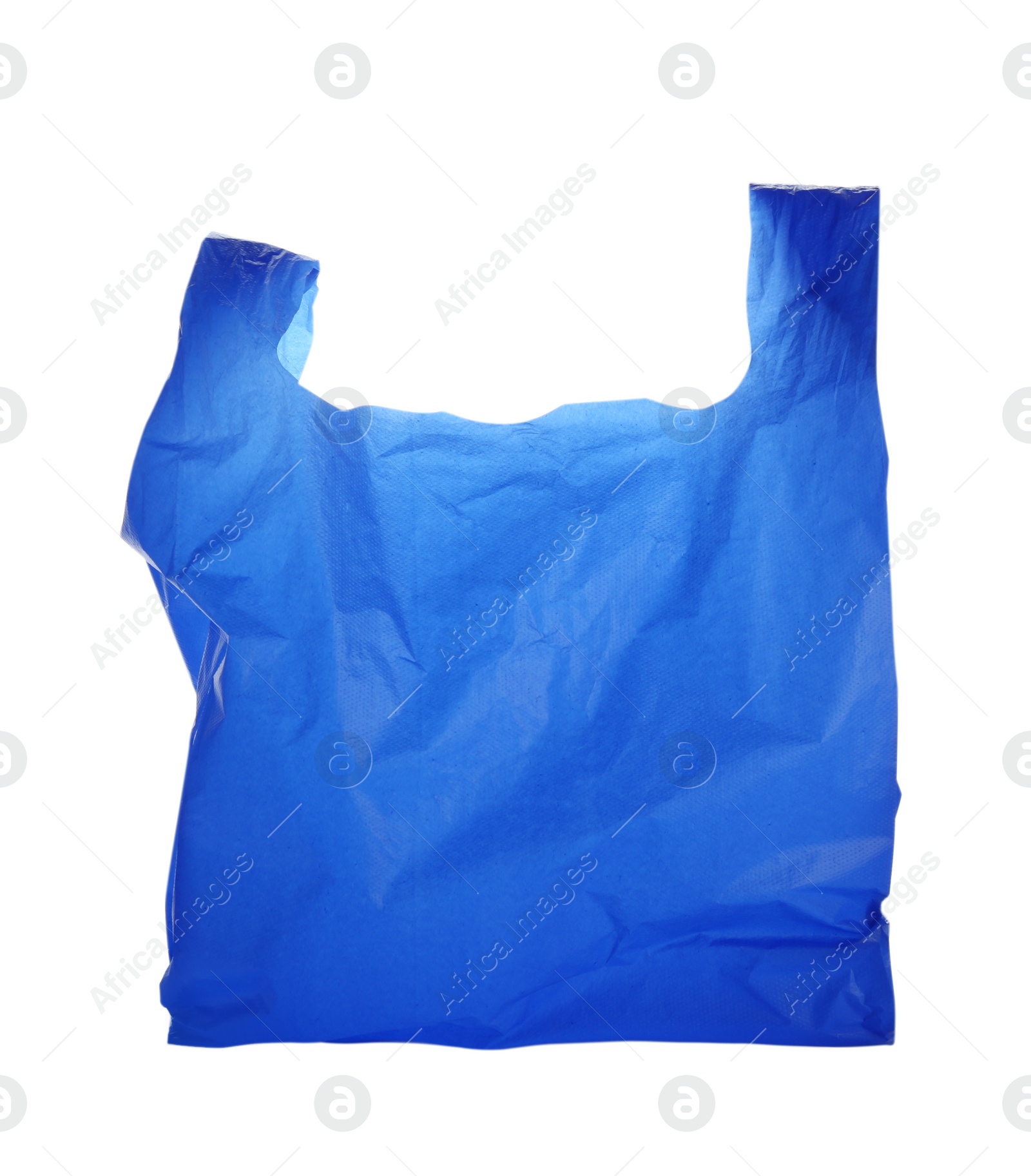 Photo of Color disposable plastic bag isolated on white