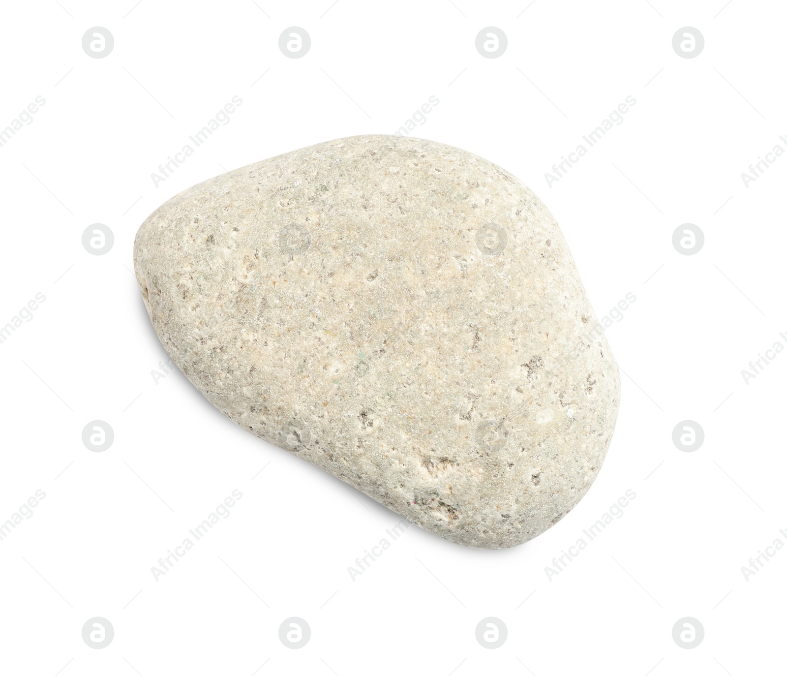 Photo of Light spa stone isolated on white, top view