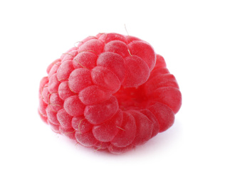 Delicious sweet ripe raspberry isolated on white