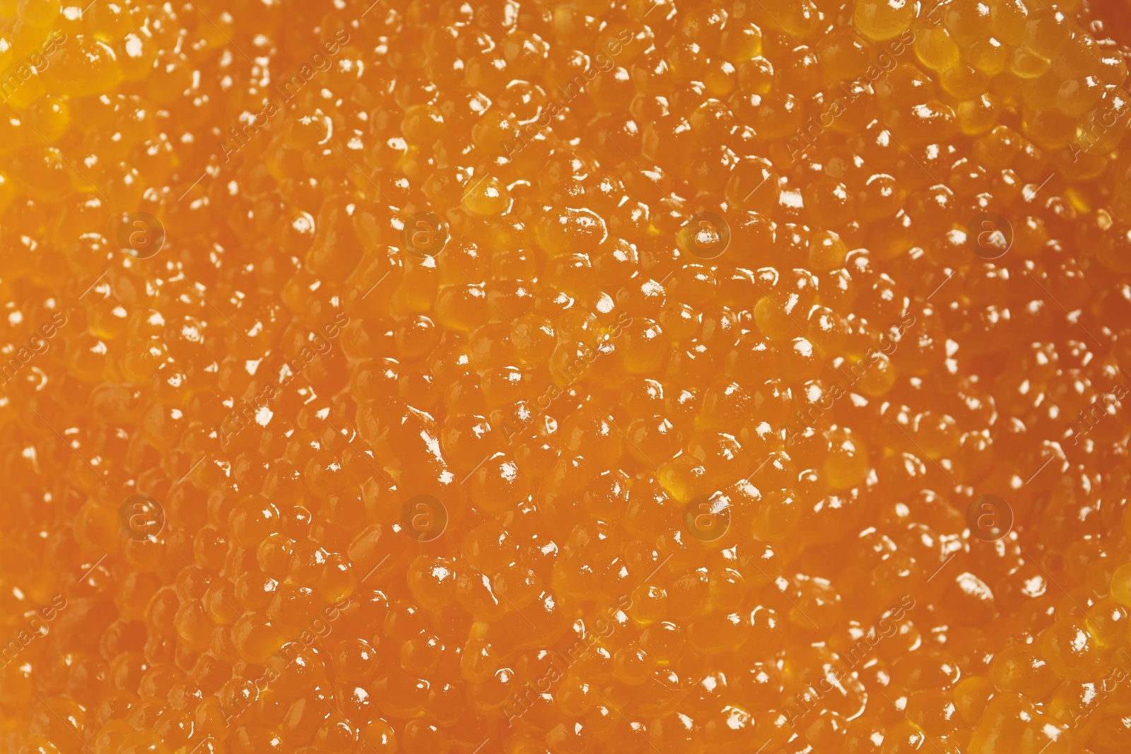 Photo of Fresh pike caviar as background, top view