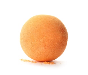 Photo of Bath bomb on white background. Spa product