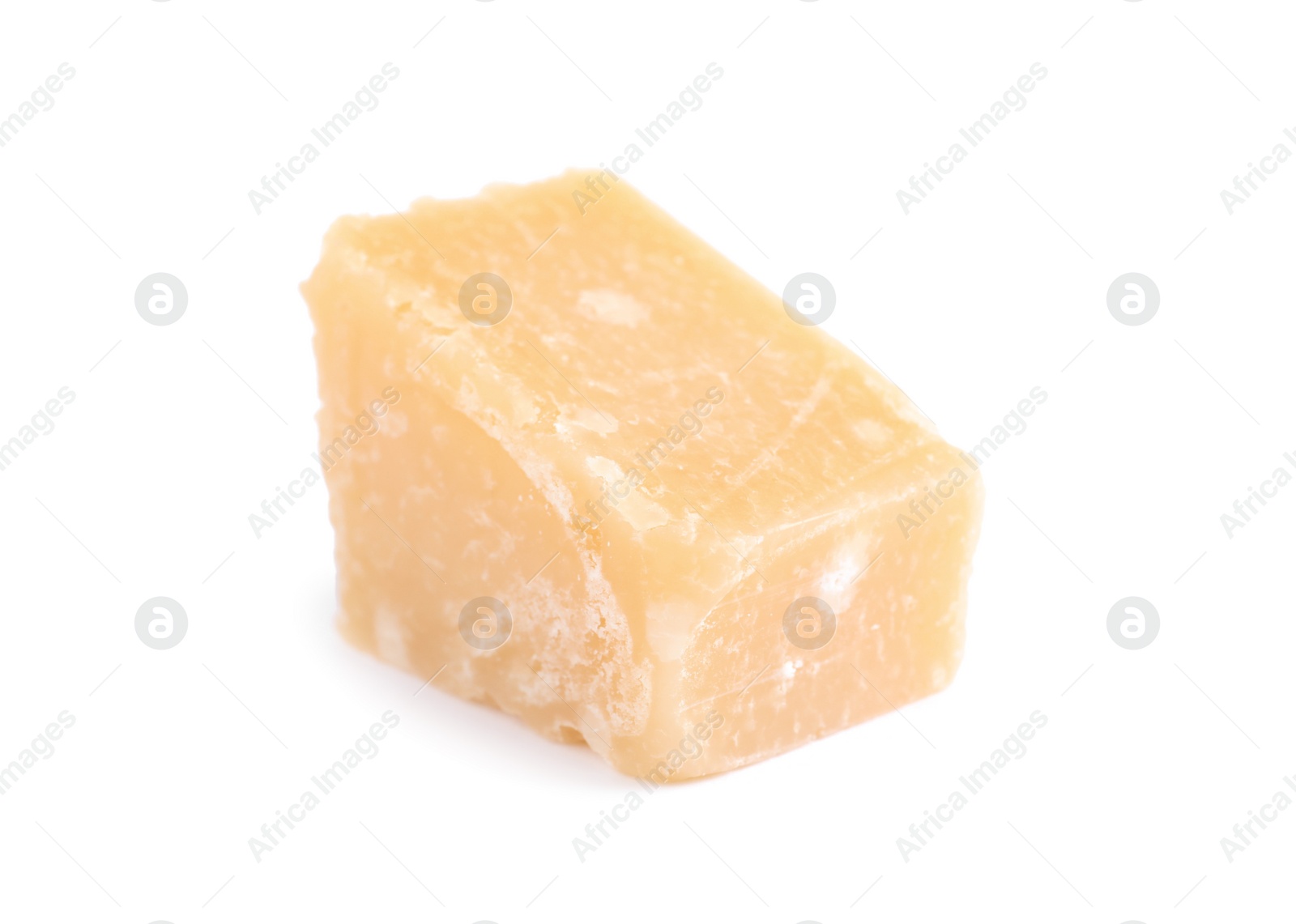 Photo of Piece of delicious parmesan cheese isolated on white