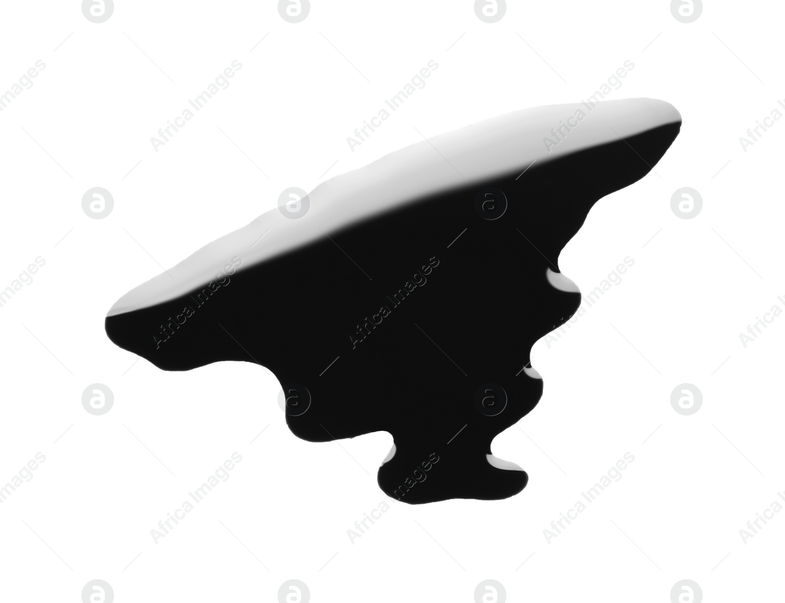 Photo of Blobs of black oil isolated on white