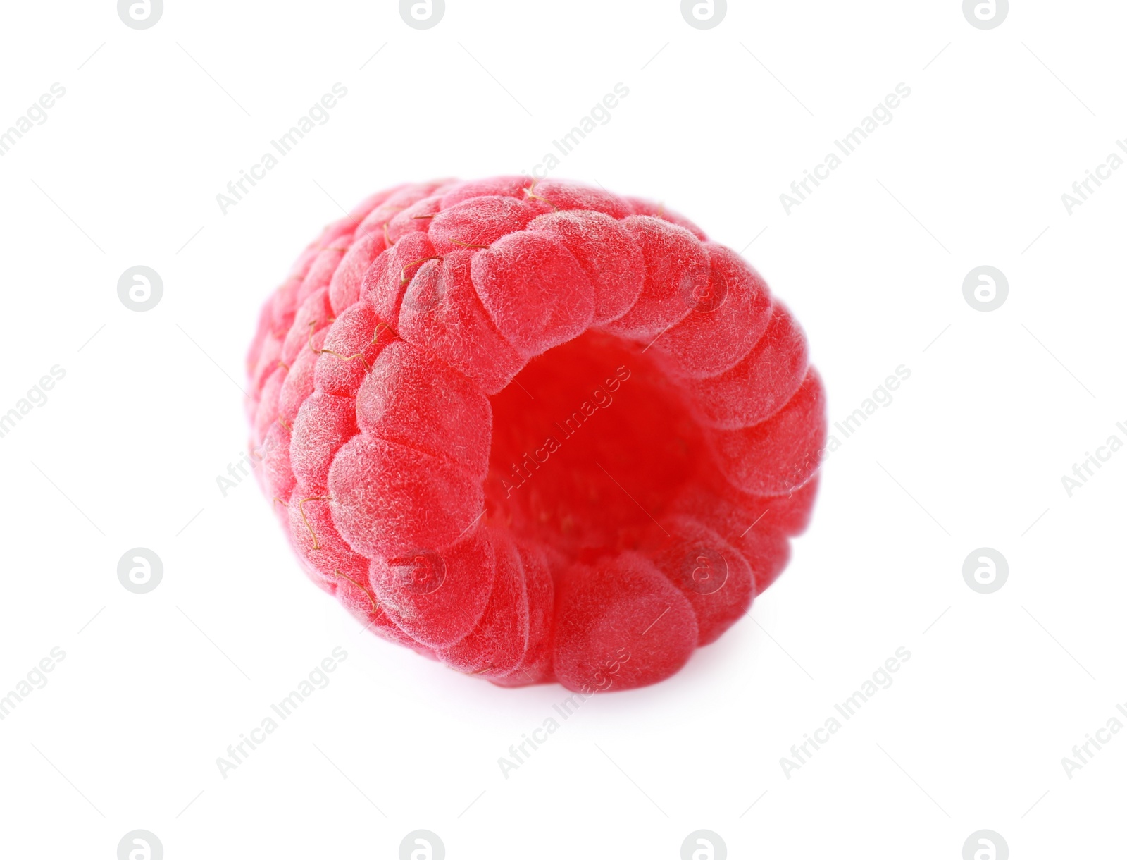 Photo of Delicious sweet ripe raspberry isolated on white