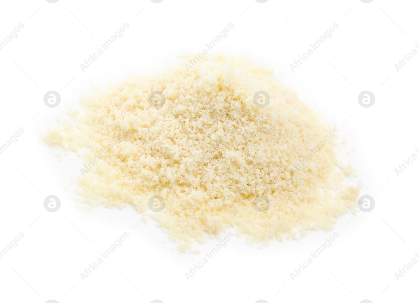 Photo of Pile of almond flour isolated on white