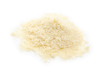 Photo of Pile of almond flour isolated on white