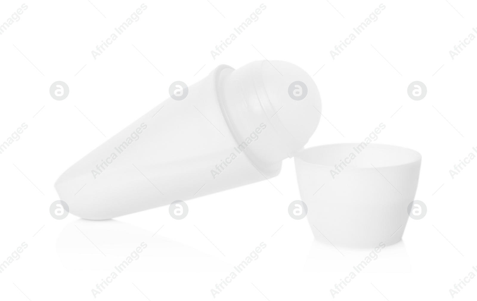 Photo of One roll-on deodorant isolated on white. Personal care product