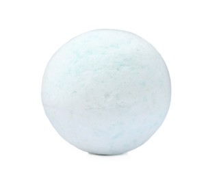 Photo of One colorful bath bomb isolated on white