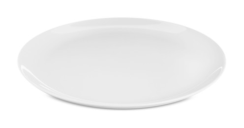 Photo of Clean empty ceramic plate isolated on white