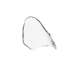 Piece of broken glass isolated on white