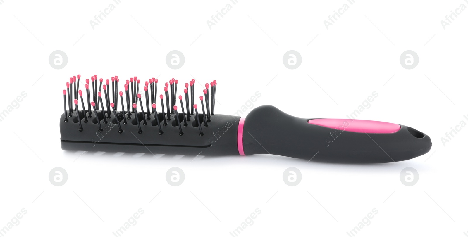 Photo of New vented hair brush isolated on white