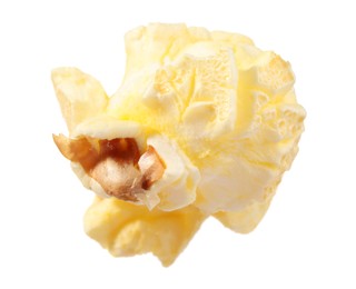 Kernel of tasty fresh popcorn isolated on white