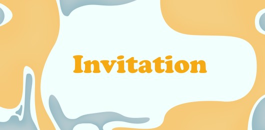 Illustration of Beautiful invitation card with abstract design on white background