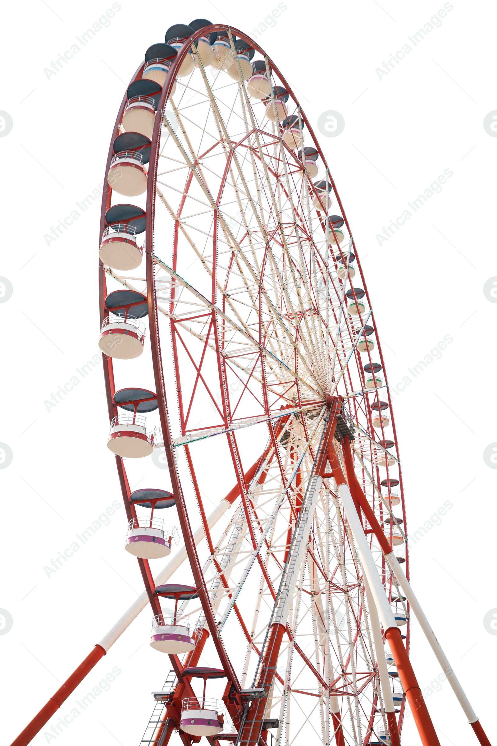 Image of Beautiful large Ferris wheel isolated on white