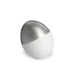 Painted Easter egg on white background. Stylish design