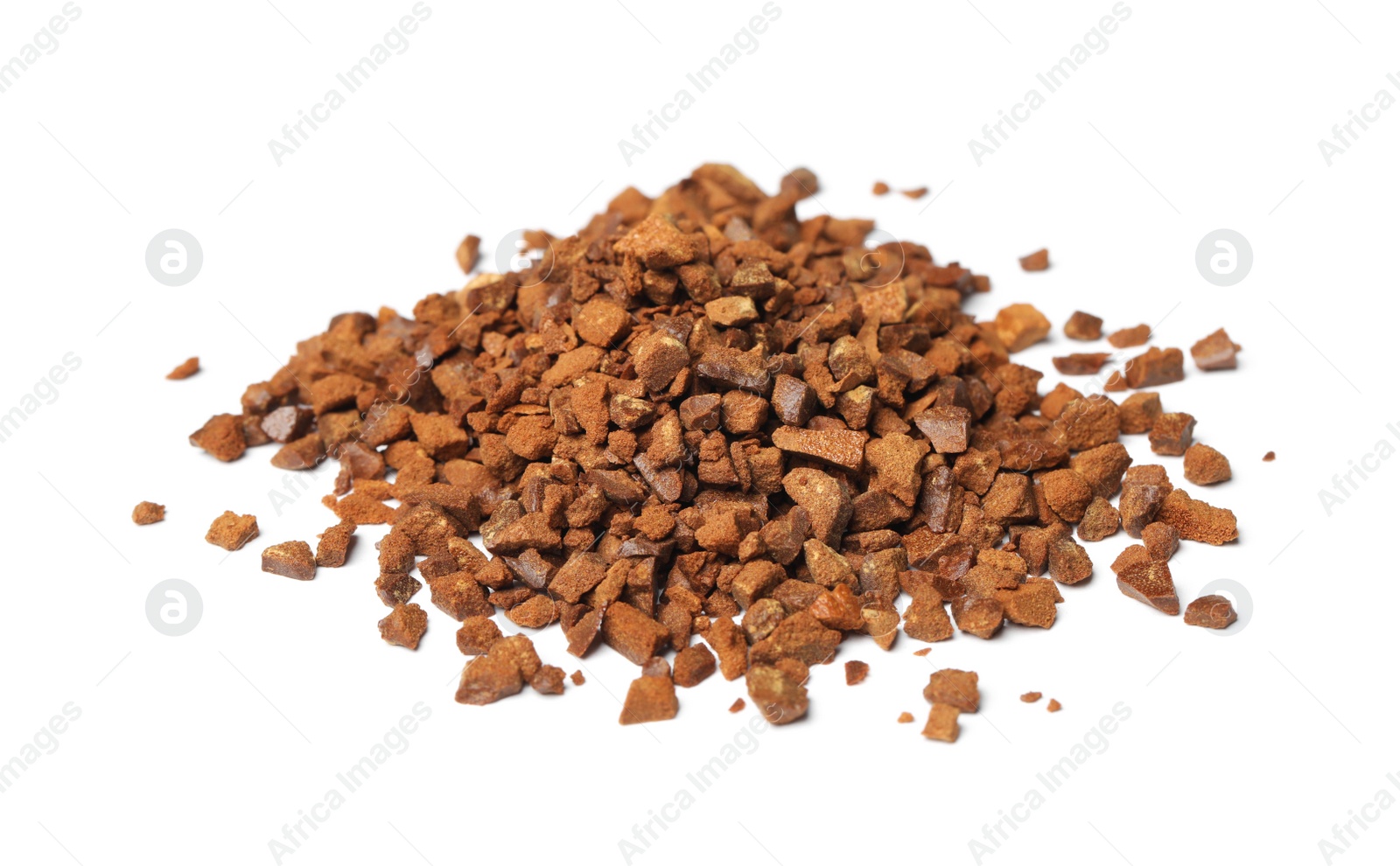 Photo of Pile of chicory granules isolated on white