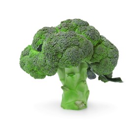 Photo of Fresh raw green broccoli isolated on white