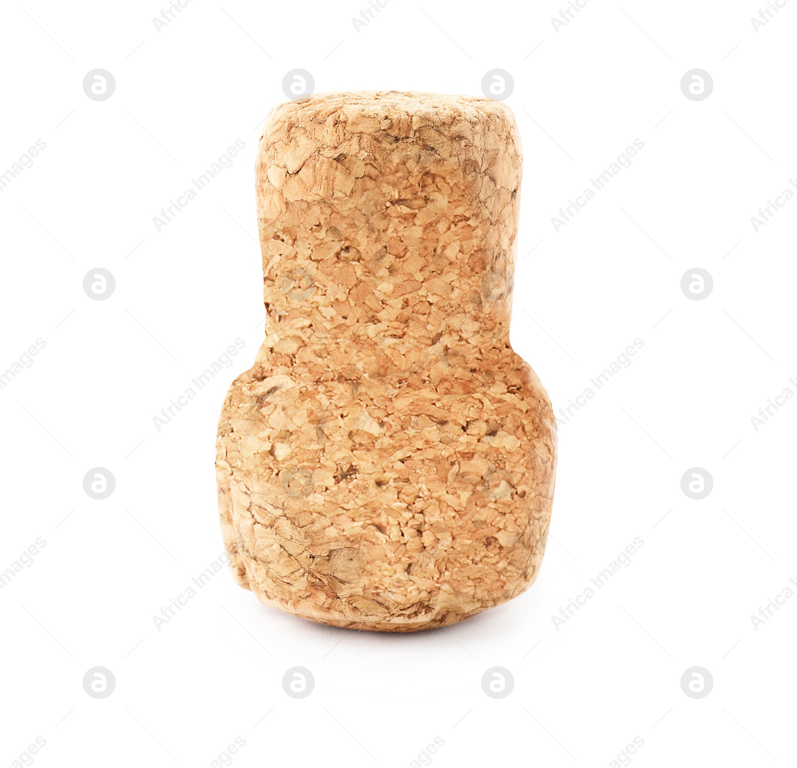 Photo of One sparkling wine cork isolated on white