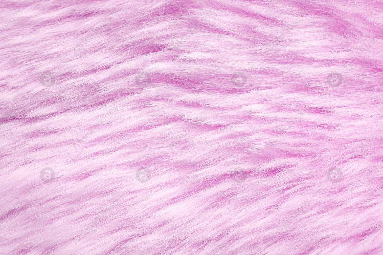 Image of Texture of pink faux fur as background, closeup
