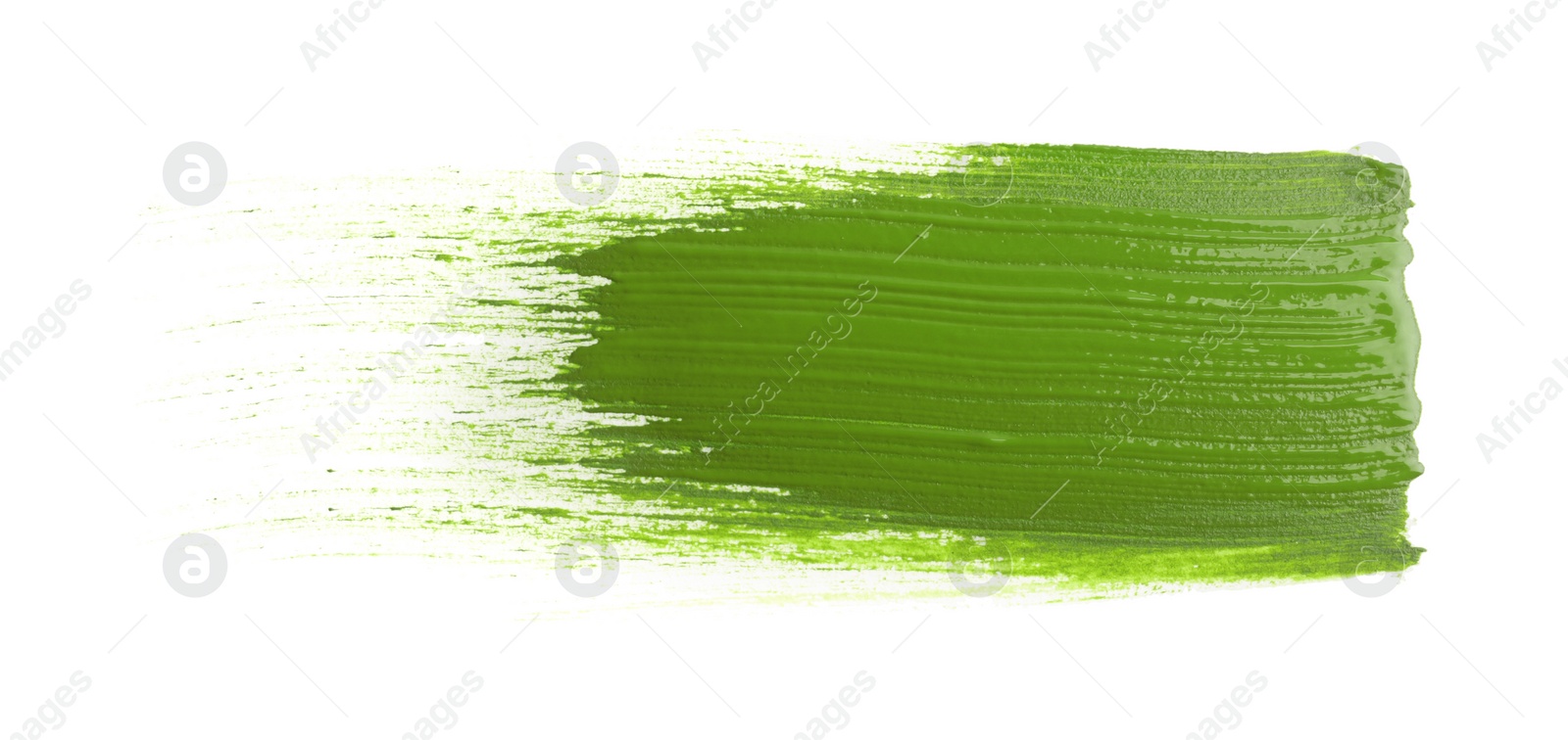 Photo of Paint stroke drawn with brush on white background