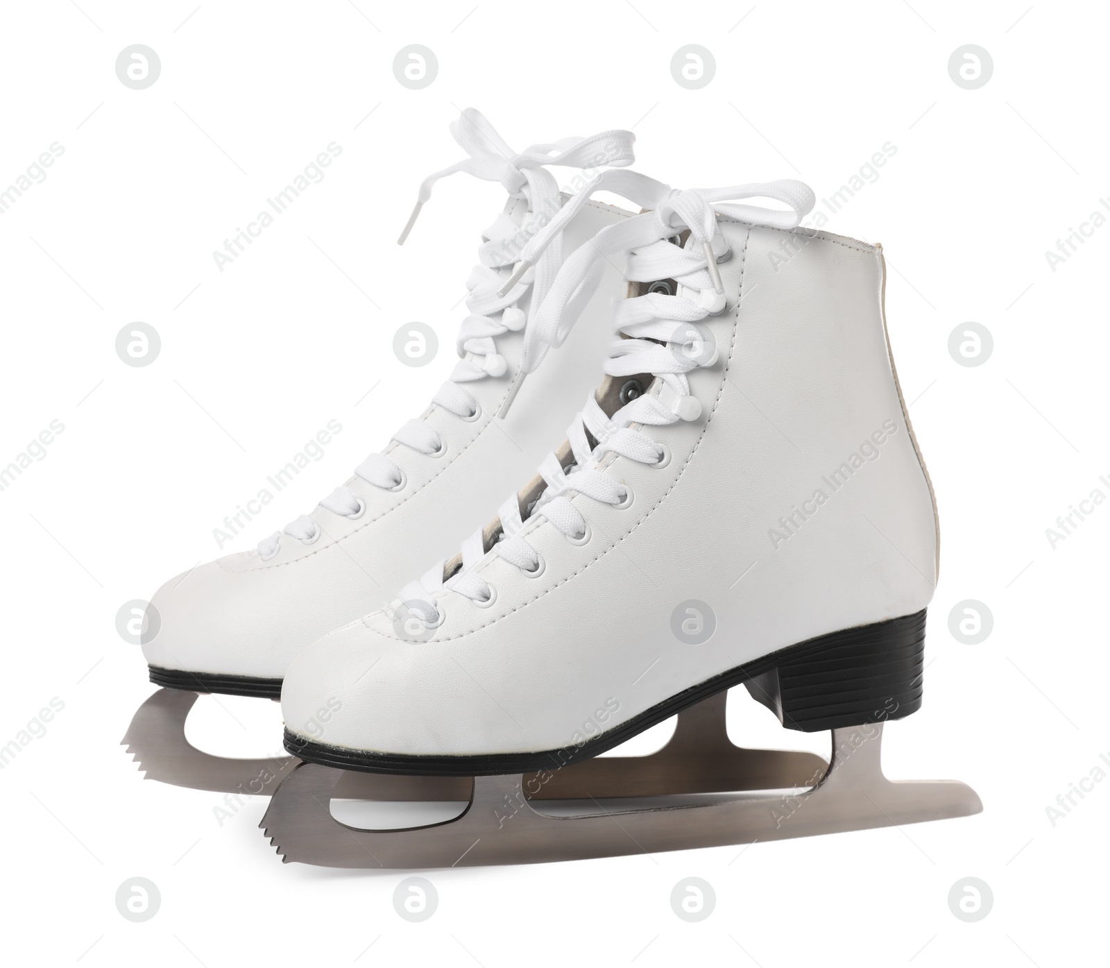 Photo of Pair of figure ice skates isolated on white