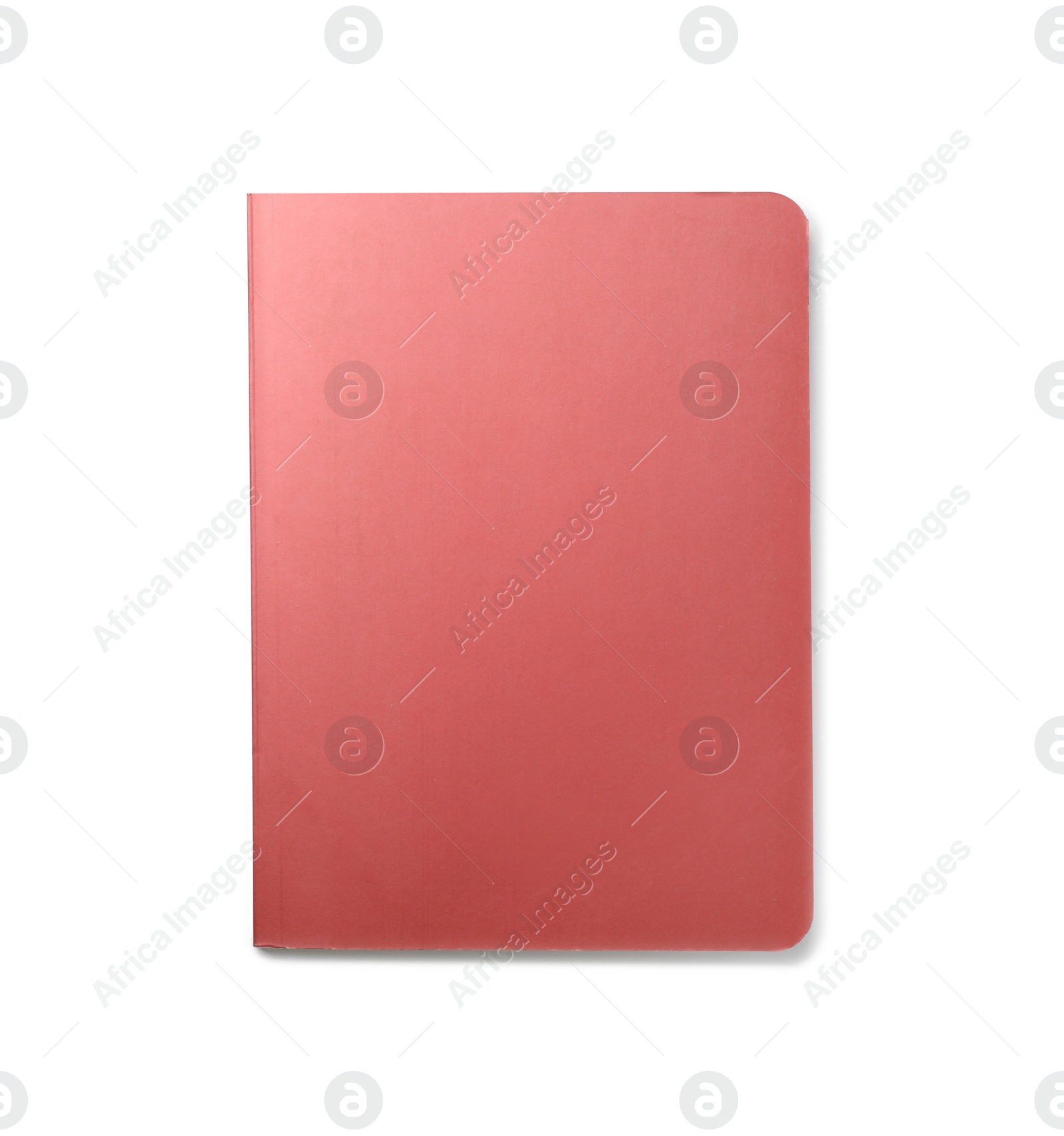 Photo of Colorful notebook on white background. School stationery