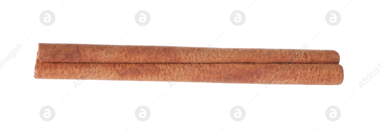 Photo of One aromatic cinnamon stick isolated on white