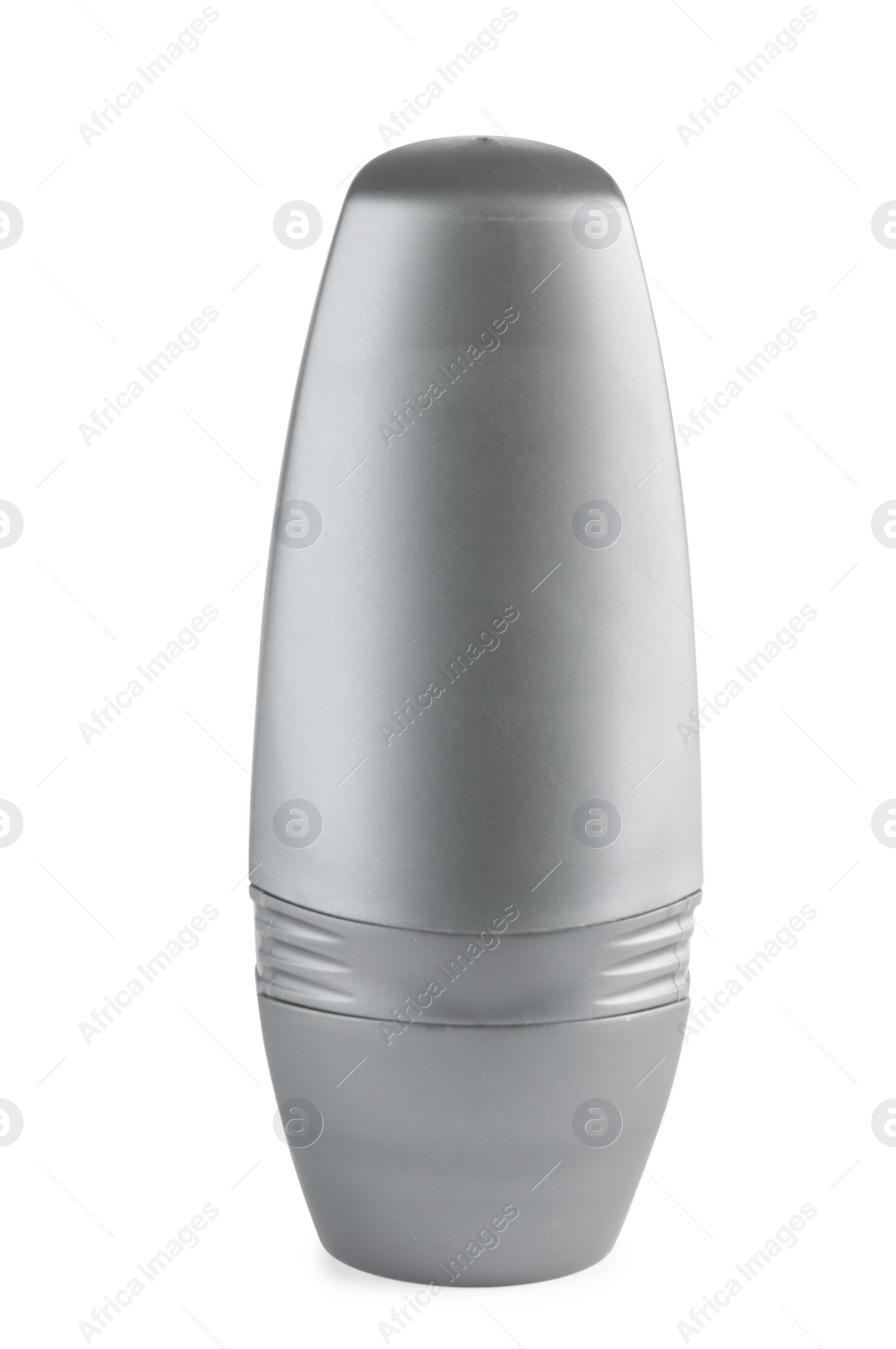 Photo of Blank plastic deodorant container on white background