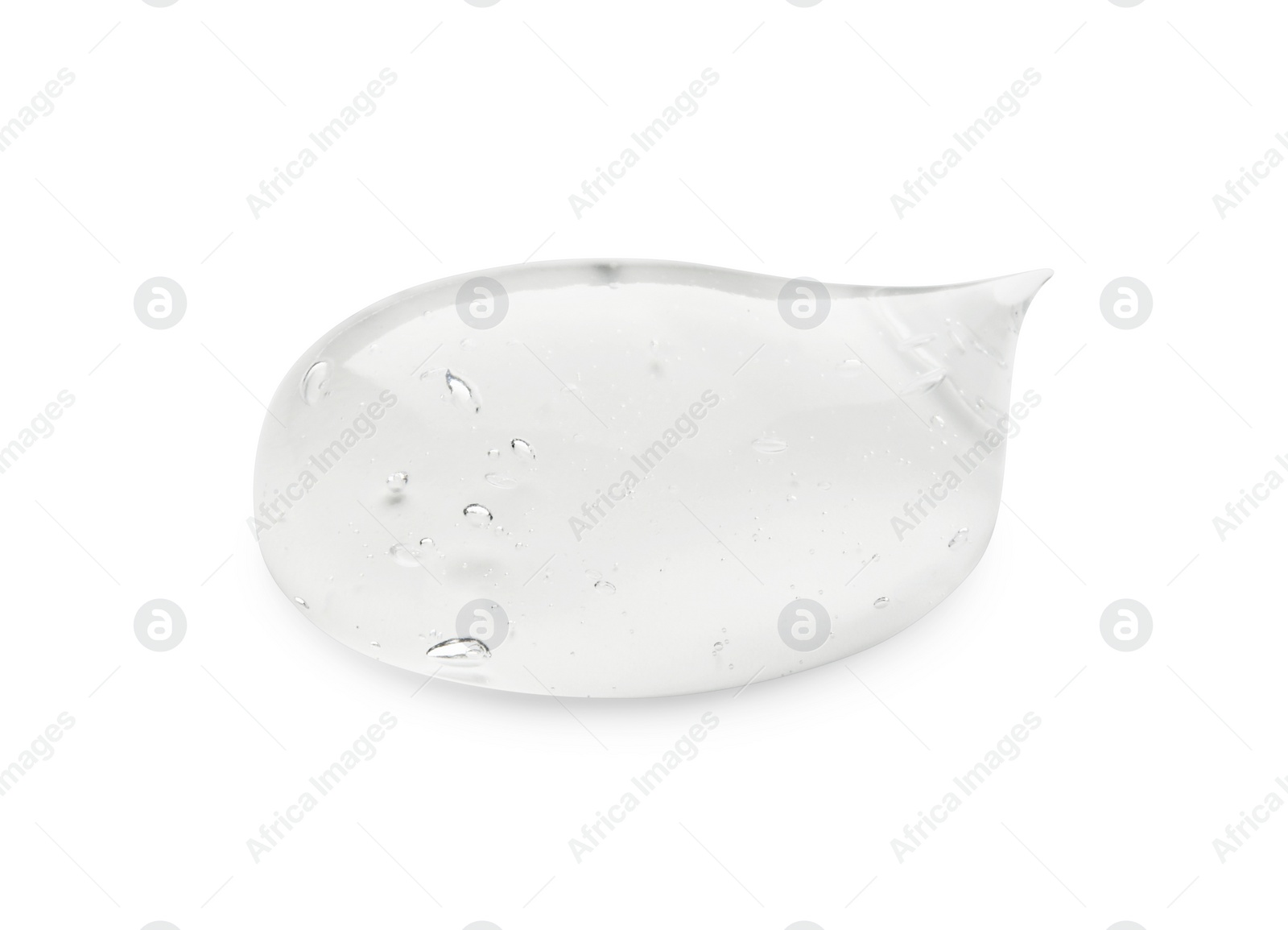 Photo of Sample of clear cosmetic gel isolated on white