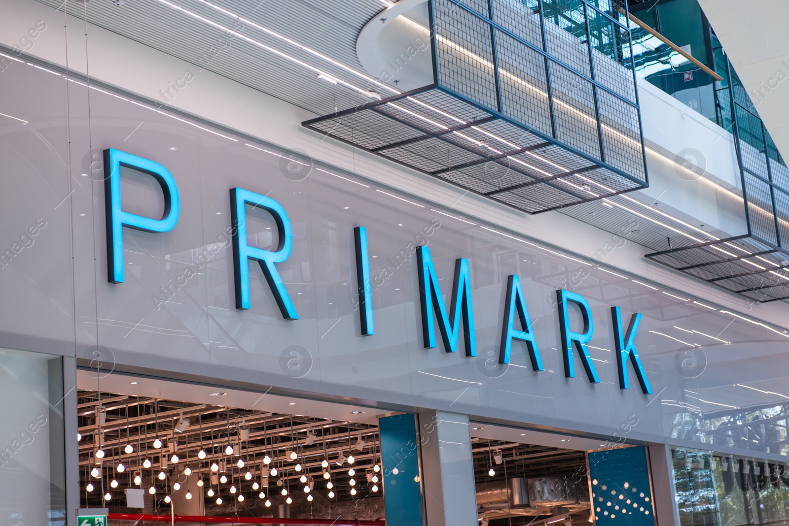 Photo of WARSAW, POLAND - AUGUST 05, 2022: Signboard of Primark clothing store in shopping mall